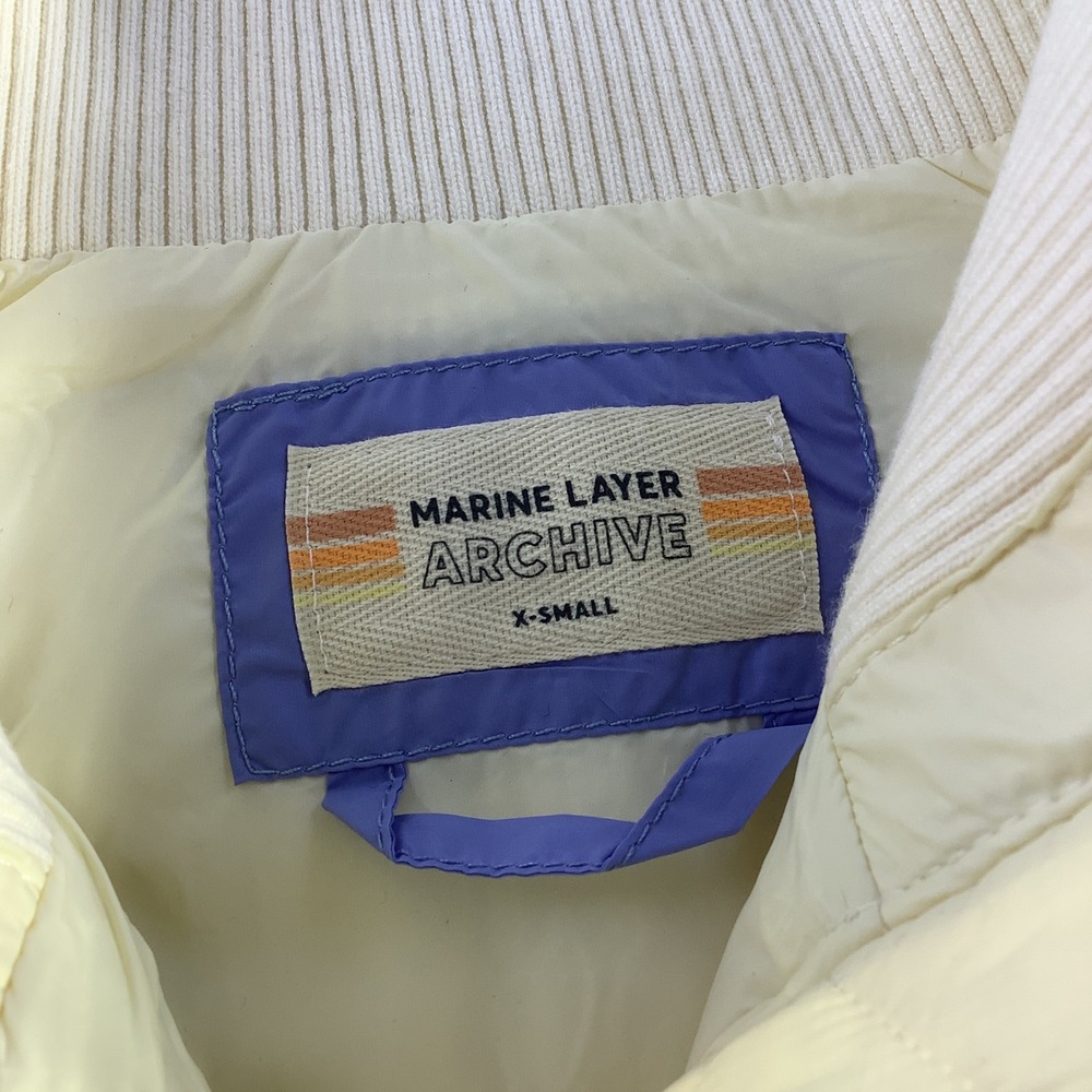 Marine‎ Layer Archive Sierra Puffer Vest Antique White Multi Color Size XS NWT - Picture 4 of 12